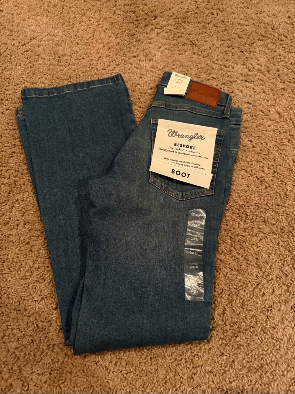 Wrangler Women's Boot Cut Jeans - Dark Blue Denim